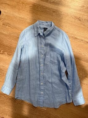 GAP Light Blue Linen Button-Down Shirt